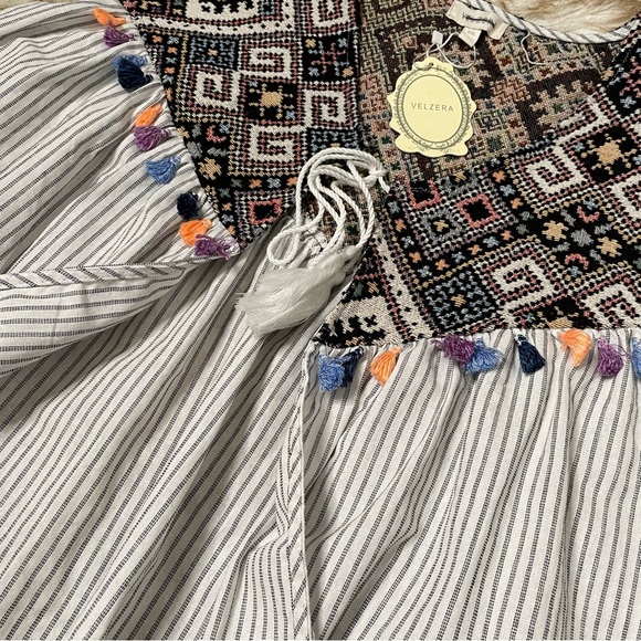 Velzera tassel embroidered boho open vest - Picture 7 of 9